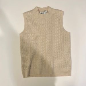 Zara nude sweater tank